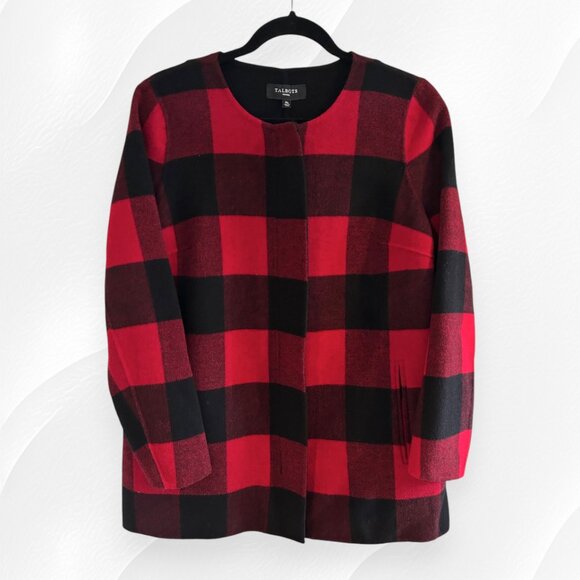 Talbots buffalo plaid double-face topper jacket - Picture 3 of 13